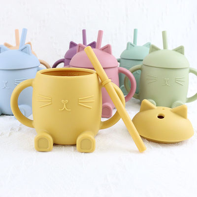 Los niños portátiles del silicón de la categoría alimenticia ahuecan a Cat Style For Infant Training no tóxica