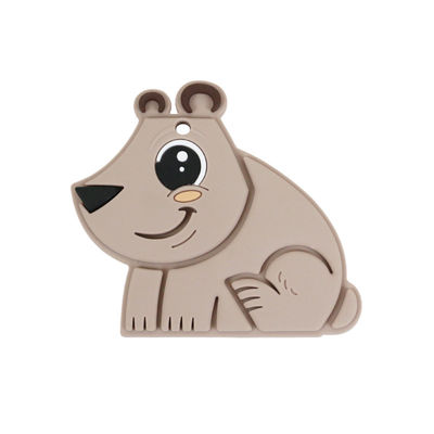 Bebé Teether BPA Eco libre del silicón de la categoría alimenticia del oso amistoso