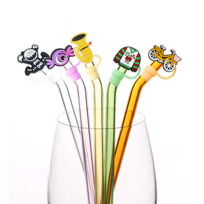 Pajita de diferentes tamaños de Material no tóxico/cubierta de pajita de silicona con abalorios Sippy Topper