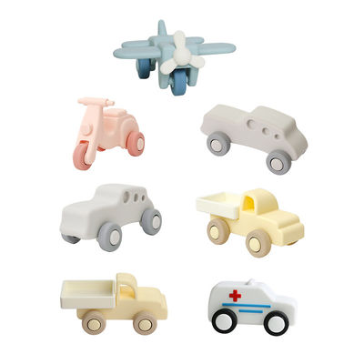 Juguetes de Coche y Avión Montessori de Silicona Suave – Juguetes de Desarrollo No Tóxicos para Bebés