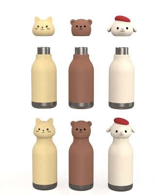 Logotipo de dibujos animados personalizados Taza de termoso de silicona Tumbler Reposición de tapas Prueba de derrame Resistente a salpicaduras Tazas para tazas