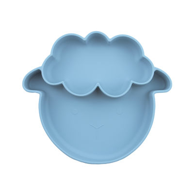 calidad  Multiple Colors Non Slip Toddler Silicone Plates With Sheep Style Suction Type fábrica