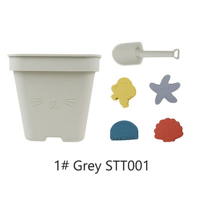 Arena de los niños de Toy Bucket Set Beach Toy del bebé del silicón de las ventas al por mayor que juega el juguete del cubo de la playa de la ducha del molde