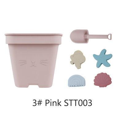 Juego de cubos de juguetes de playa para bebés de silicona al por mayor