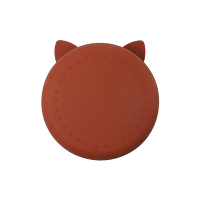 Calidad alimenticia Silicona para bebés gatos Dividido Plato de alimentación Cuenco de dibujos animados Platillos de zorro Succión
