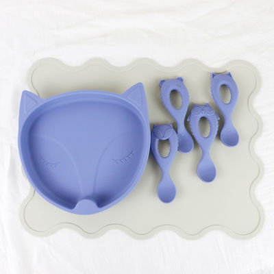 Esteras de lugar personalizadas coloridas del silicón Eco amistoso para el bebé del niño