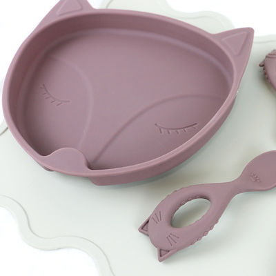 Esteras de lugar personalizadas coloridas del silicón Eco amistoso para el bebé del niño