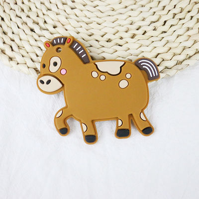 Silicón personalizado bebé colorido Teether con el caballo Dino Shape de las ovejas