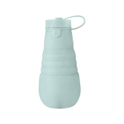 Suavidad 500Ml plegable de la botella de agua del silicón del ODM del OEM para correr