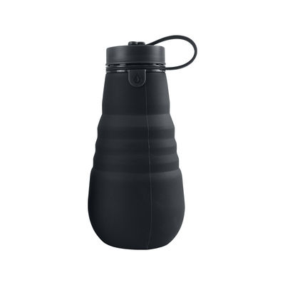 Suavidad 500Ml plegable de la botella de agua del silicón del ODM del OEM para correr