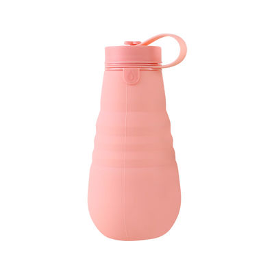 Suavidad 500Ml plegable de la botella de agua del silicón del ODM del OEM para correr