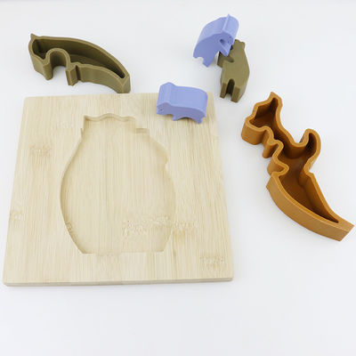 Rompecabezas de madera de los juguetes de los niños de la forma del oso para el aprendizaje de Montessori