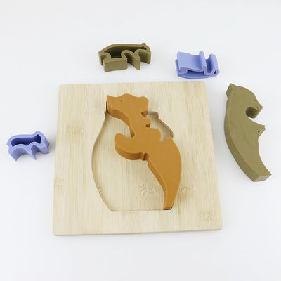Rompecabezas de madera de los juguetes de los niños de la forma del oso para el aprendizaje de Montessori