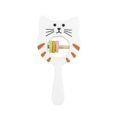 Traqueteo Teether de Kitty Shape Food Grade Silicone para el bebé