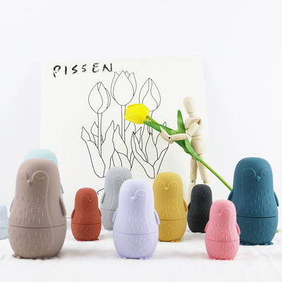 masticación de silicona Pingüino de silicona de apilamiento de juguete bebé de silicona de juguetes de apilamiento para niños pequeños baño juego