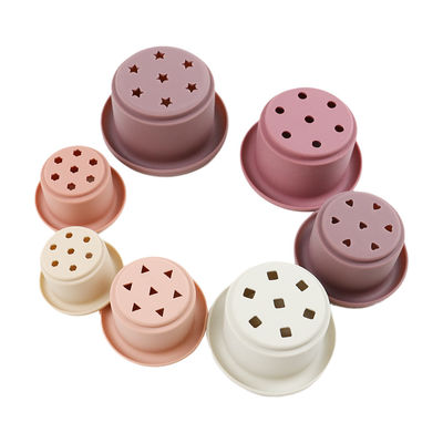 Silicón educativo que apila las tazas para las unidades de creación el echar los dientes