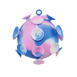 El silicón coloreado multi del bebé juega la bola de la ventosa para los niños va de fiesta