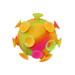 El silicón coloreado multi del bebé juega la bola de la ventosa para los niños va de fiesta