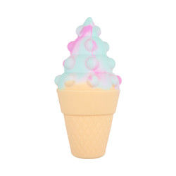 helado colorido del silicón 3D Teether para la psicología del alivio de tensión del bebé