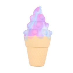 helado colorido del silicón 3D Teether para la psicología del alivio de tensión del bebé