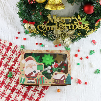 El silicón del bebé de la categoría alimenticia del OEM juega Eco amistoso para el amontonamiento del árbol de navidad