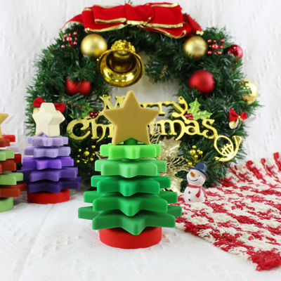 Babe Soft Silicone Stacking Rings bloquea con forma del árbol de navidad