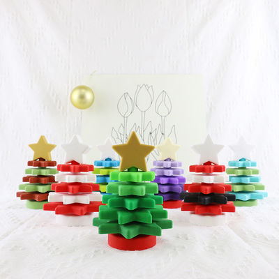 Babe Soft Silicone Stacking Rings bloquea con forma del árbol de navidad
