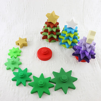 Babe Soft Silicone Stacking Rings bloquea con forma del árbol de navidad