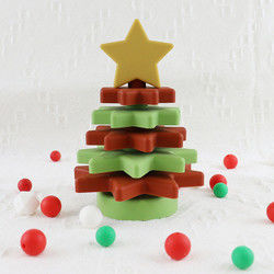 Babe Soft Silicone Stacking Rings bloquea con forma del árbol de navidad