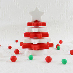 Babe Soft Silicone Stacking Rings bloquea con forma del árbol de navidad