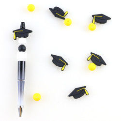 Gotas focales modificadas para requisitos particulares del silicón para el clip DIY de la pulsera de la graduación de las plumas