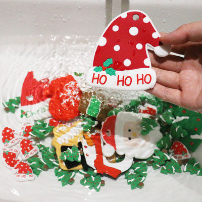 Gota BPA masticable de la dentición del silicón del sombrero de la Navidad libre para el bebé infantil