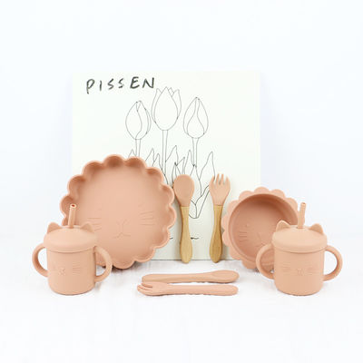5 PC no deslizan el silicón de alimentación del bebé fijaron BPA impermeable libre para los niños