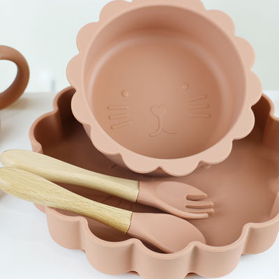 5 PC no deslizan el silicón de alimentación del bebé fijaron BPA impermeable libre para los niños