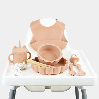 5 PC no deslizan el silicón de alimentación del bebé fijaron BPA impermeable libre para los niños