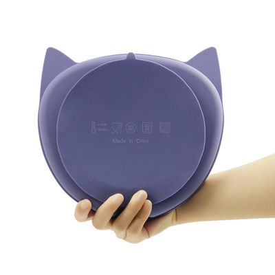 Sistema amistoso del servicio de mesa del silicón de la placa de la succión del silicón del bebé de Eco para la alimentación del niño