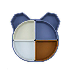 El oso Panda Shape Toddler Silicone Plates fijó Eco no tóxico amistoso