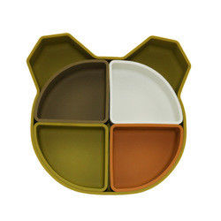 El oso Panda Shape Toddler Silicone Plates fijó Eco no tóxico amistoso