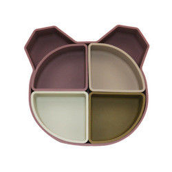 El oso Panda Shape Toddler Silicone Plates fijó Eco no tóxico amistoso