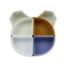 El oso Panda Shape Toddler Silicone Plates fijó Eco no tóxico amistoso