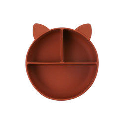 Cat Style Kids Silicone Bowl, silicón colorido dividió al OEM de la placa de la succión