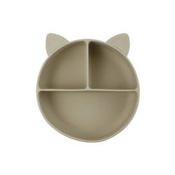 Cat Style Kids Silicone Bowl, silicón colorido dividió al OEM de la placa de la succión