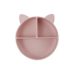 Cat Style Kids Silicone Bowl, silicón colorido dividió al OEM de la placa de la succión