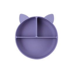 Cat Style Kids Silicone Bowl, silicón colorido dividió al OEM de la placa de la succión