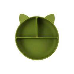 Cat Style Kids Silicone Bowl, silicón colorido dividió al OEM de la placa de la succión