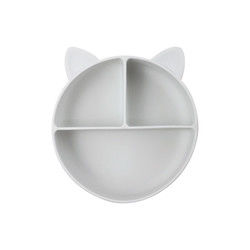 Cat Style Kids Silicone Bowl, silicón colorido dividió al OEM de la placa de la succión
