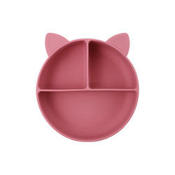 Cat Style Kids Silicone Bowl, silicón colorido dividió al OEM de la placa de la succión