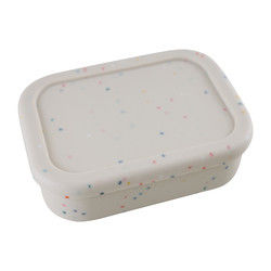 3 envases del almuerzo del silicón del compartimiento, silicón reutilizable Bento Lunch Box Leak Proof