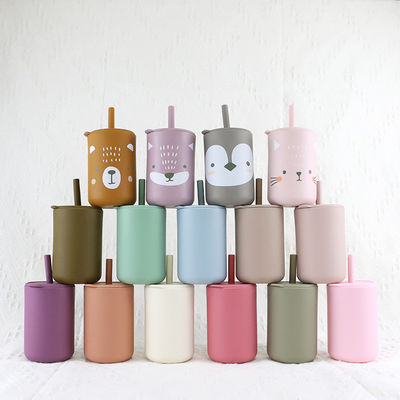 No deslice la prenda impermeable libre del sistema de la taza del silicón de los niños de BPA para el pequeño bebé