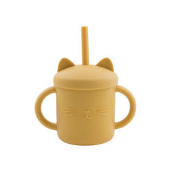Taza Eco Cat Kitten Animal Style amistosa del silicón del niño de la categoría alimenticia